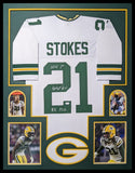 FRAMED GREEN BAY PACKERS ERIC STOKES AUTOGRAPHED SIGNED INSCRIBED JERSEY JSA COA