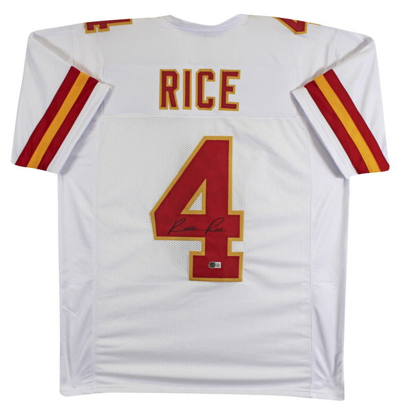Rashee Rice Authentic Signed White Pro Style Jersey Autographed BAS