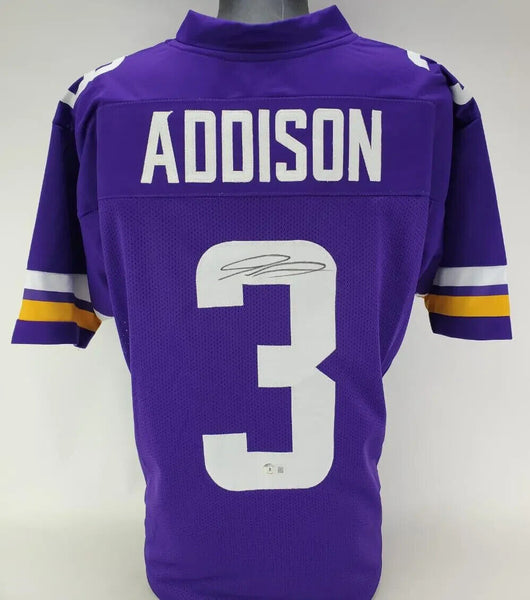 Jordan Addison Signed Minnesota Vikings Jersey (Beckett) Ex-USC Wide Receiver
