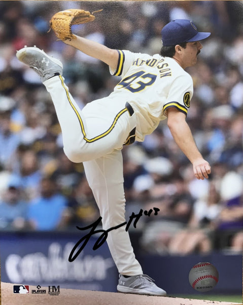 LOGAN HENDERSON Signed 8x10 Photo #1 - Milwaukee Brewers MLB - AUTO