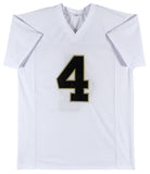 Derek Carr Authentic Signed White Pro Style Jersey Autographed BAS Witnessed