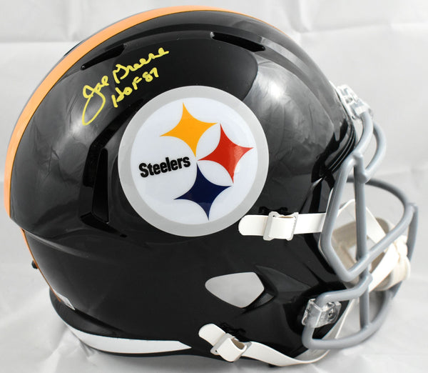 Joe Greene Autographed Steelers F/S 63-76 Speed Helmet - Beckett W Holo
