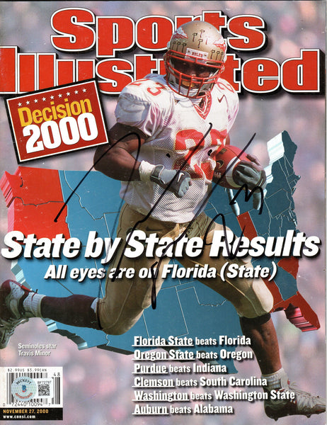 Travis Minor Autographed Florida State FSU Sports Illustrated 11/27/2000 Beckett