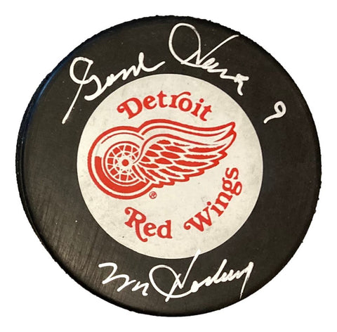 Gordie Howe Signed Detroit Red Wings Hockey Puck Mr Hockey Inscribed JSA