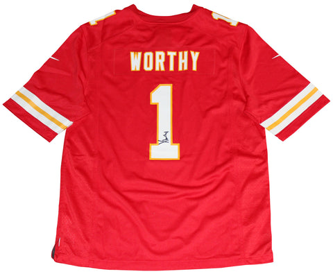XAVIER WORTHY AUTOGRAPHED KANSAS CITY CHIEFS #1 RED NIKE JERSEY FANATICS