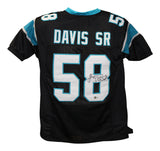Thomas Davis Autographed/Signed Pro Style Black XL Jersey Beckett 40170