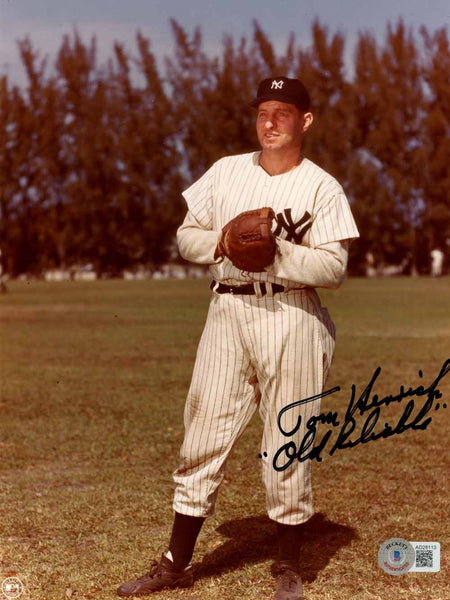 Tom Henrich Autographed/Signed New York Yankees 8x10 Photo BAS 50406