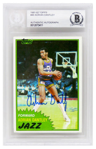 Adrian Dantley Autographed Jazz 1981-82 Topps Basketball Trading Card - BECKETT