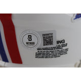 Christian Gonzalez Autographed New England Patriots TB Mini Helmet Beckett 49146