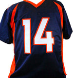 Courtland Sutton Autographed Blue Pro Style Jersey- Beckett W Hologram *4