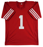 Ricky Pearsall Authentic Signed Red Pro Style Jersey Autographed BAS Witnessed 2