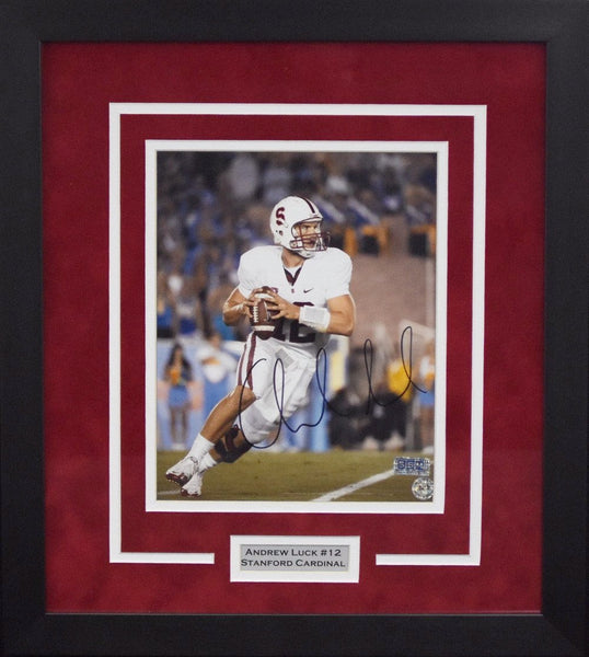 ANDREW LUCK AUTOGRAPHED STANFORD CARDINAL 8x10 FRAMED PHOTO COA