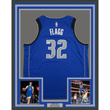 Framed Autographed Cooper Flagg 35x39 Dallas Blue Authentic Jersey PSA COA