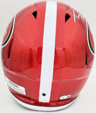 TREY LANCE AUTOGRAPHED 49ERS FLASH RED FULL SIZE SPEED HELMET BECKETT QR 197092