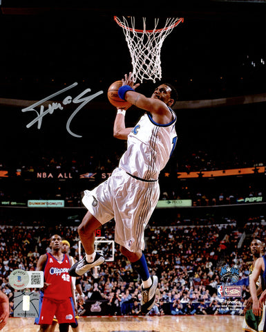 TRACY MCGRADY AUTOGRAPHED 8X10 PHOTO ORLANDO MAGIC DUNK BECKETT WITNESS 216983