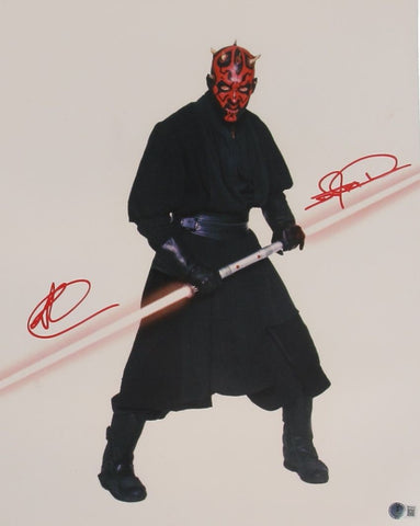 Ray Park Signed 16x20 Star Wars Darth Maul White Photo BAS