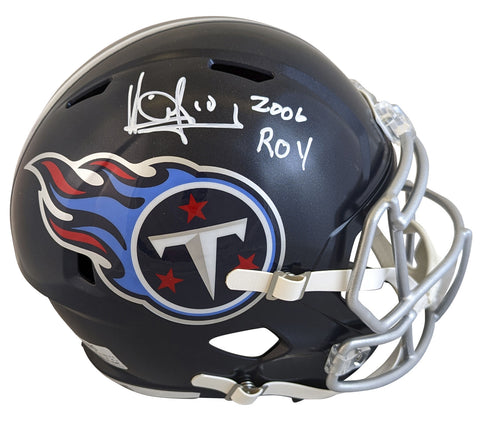 Titans Vince Young "2006 OROY" Signed Full Size Speed Rep Helmet BAS Witnessed