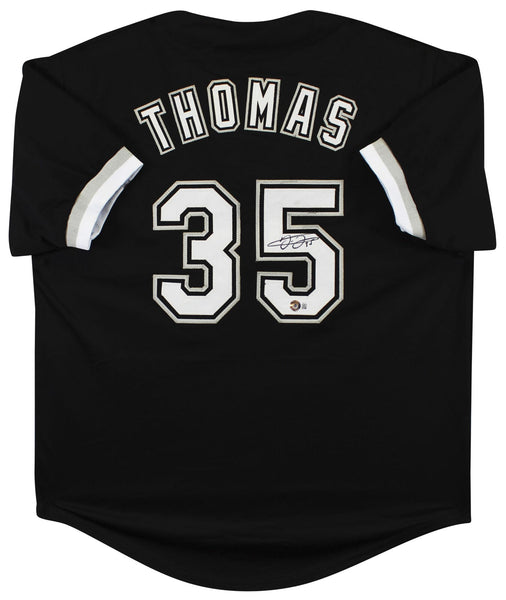 White Sox Frank Thomas Authentic Signed Black Pro Style Jersey BAS Witnessed