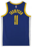 Framed Klay Thompson Warriors Signed Blue Nike 2021-2022 Diamond Swingman Jersey