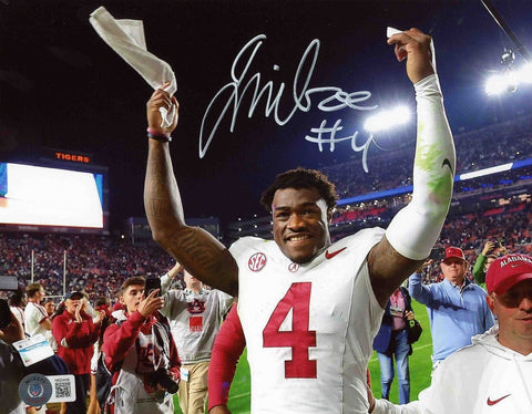JALEN MILROE AUTOGRAPHED ALABAMA CRIMSON TIDE VS AUBURN 8X10 PHOTO BECKETT