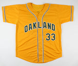 Jose Canseco Signed Athletics Jersey (JSA) 2xWorld Series champion /1989, 2000