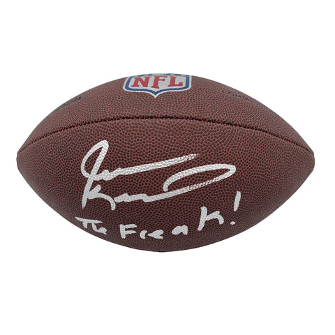 Jevon Kearse Signed Titans NFL The Duke Replica Football W/The Freak JSA Witness