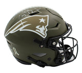 Tom Brady Signed New England Patriots Speed Flex Auth Salute to Service Helm