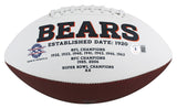Bears Cole Kmet Authentic Signed White Panel Logo Football BAS Witnessed