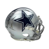 Autographed/Signed Michael Irvin Dallas Cowboys Football Mini Helmet BAS COA