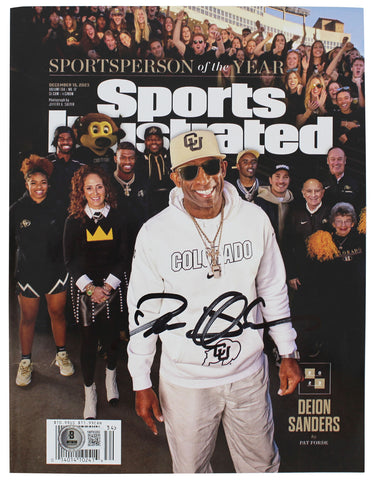 Colorado Deion Sanders Signed 12/15/2023 Sports Illustrated Magazine BAS Witness