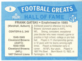 Frank Gatski Autographed/Signed Cleveland Browns 1988 Swell HOF Card 43173