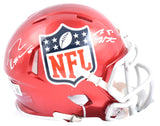 Sam LaPorta George Kittle Autographed NFL Flash Speed Mini Helmet-Beckett W Holo