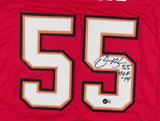 Derrick Brooks Signed Tampa Bay Buccaneers Jersey Inscribed "HOF-14" / Beckett