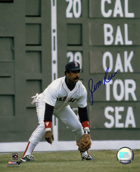 Jim Rice Signed Boston Red Sox Fielding 8x10 Photo - (SCHWARTZ COA)