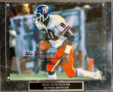 Rick Upchurch Autographed 8x10 Photo Inscribed "Go Broncos" w/ Plaque JSA COA