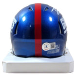 Tommy DeVito Autographed/signed Color Rush Mini Helmet Giants Beckett 184871
