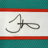Framed Autographed/Signed Tyreek Hill 35x39 Miami Retro Teal Jersey JSA COA