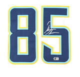 Antonio Gates Autographed White Pro Style Jersey- Beckett W Hologram *Silver