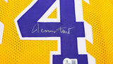 LOS ANGELES LAKERS JERRY WEST AUTOGRAPHED SIGNED YELLOW JERSEY STOCK #237710