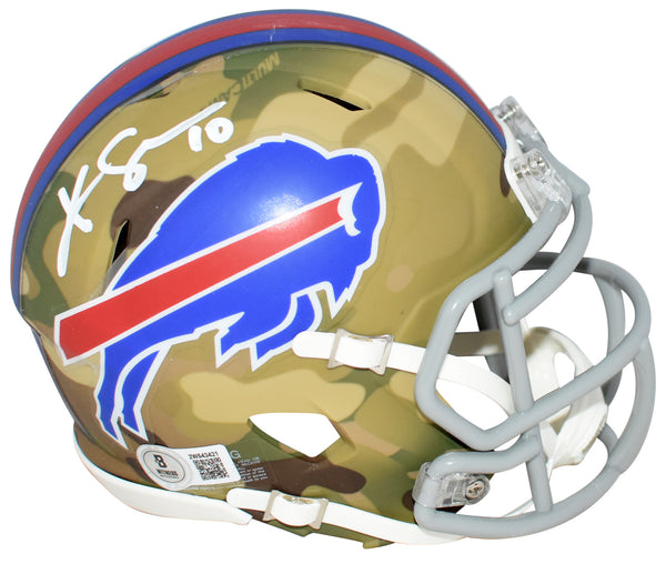 KHALIL SHAKIR AUTOGRAPHED BUFFALO BILLS CAMO SPEED MINI HELMET BECKETT