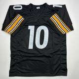 Autographed/Signed Kordell Stewart Pittsburgh Black Jersey Beckett BAS COA