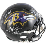 Ray Lewis Ed Reed Terrell Suggs Signed Baltimore Ravens Pro Helmet Beckett 50898