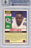 Emmitt Smith Signed 1990 Score Supplemental #101 (Grade 10) Slabbed BAS 39920