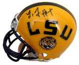 Leonard Fournette Signed/Autographed Gold LSU Mini Football Helmet JSA 213110