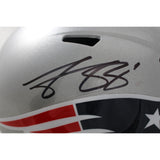 AJ Brown Signed New England Patriots F/S Helmet Beckett Witnessed 57977