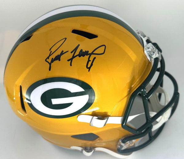 Packers BRETT FAVRE Signed Full Size Riddell Replica Speed Helmet AUTO