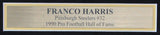 Franco Harris HOF Signed/Auto 8x10 Photo Framed Pittsburgh Steelers JSA 190031