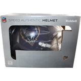 Ray Lewis Autographed Baltimore Ravens Pro 24 Alt Helmet Beckett Witness 56163