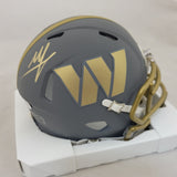 MIKE SAINRISTIL SIGNED WASHINGTON COMMANDERS SLATE SPEED MINI HELMET JSA