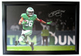 Saquon Barkley Eagles Autographed 24x36 Canvas Photo Framed PSA/DNA 203372